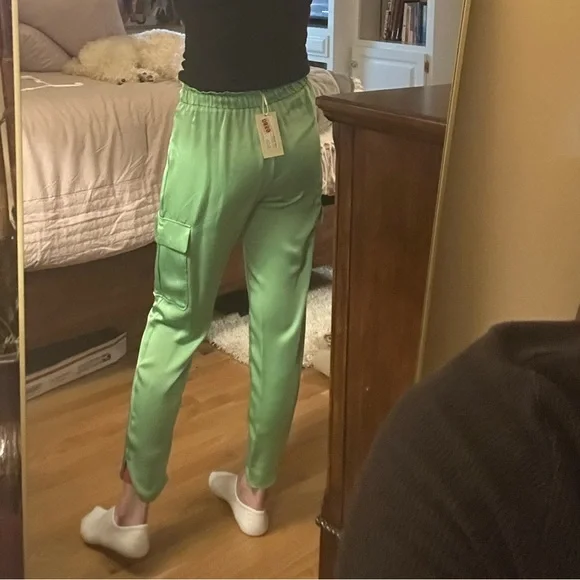 Ramy Brook Allyn Satin Pocket Pants NWOT - Picture 3 of 5